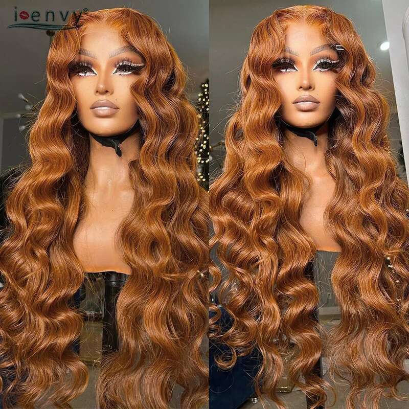13x6 Ginger Blonde Pre Pluck Body Wave Colored Red 13X4 Hd Frontal Human Hair Bury Lace Front Wigs