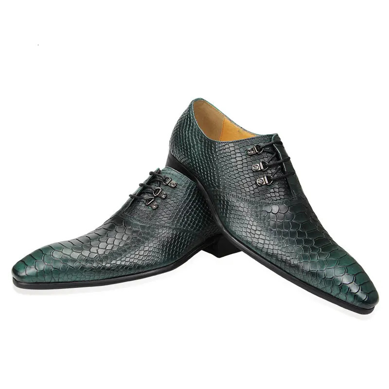Genuine Leather Shoes for Mens Fashion Handmade Printing Wedding Evening Dress High Quality Oxfords Gift 250526