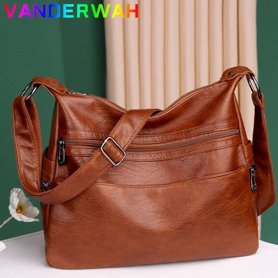3 Layers Zippers Handbag High Quality Big Shoulder Crossbody Designer Messenger Sac Small Casual Tote Bags