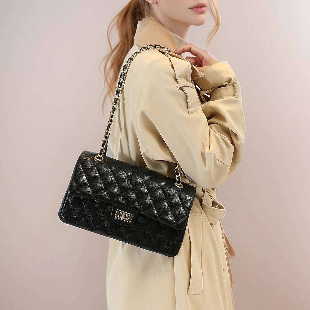 Rhombus Shoulder Armpit Bags for Women PU Leather Fashion Flap Bag Female Large Capacity Metal Chain Casual Crossobdy Clutch
