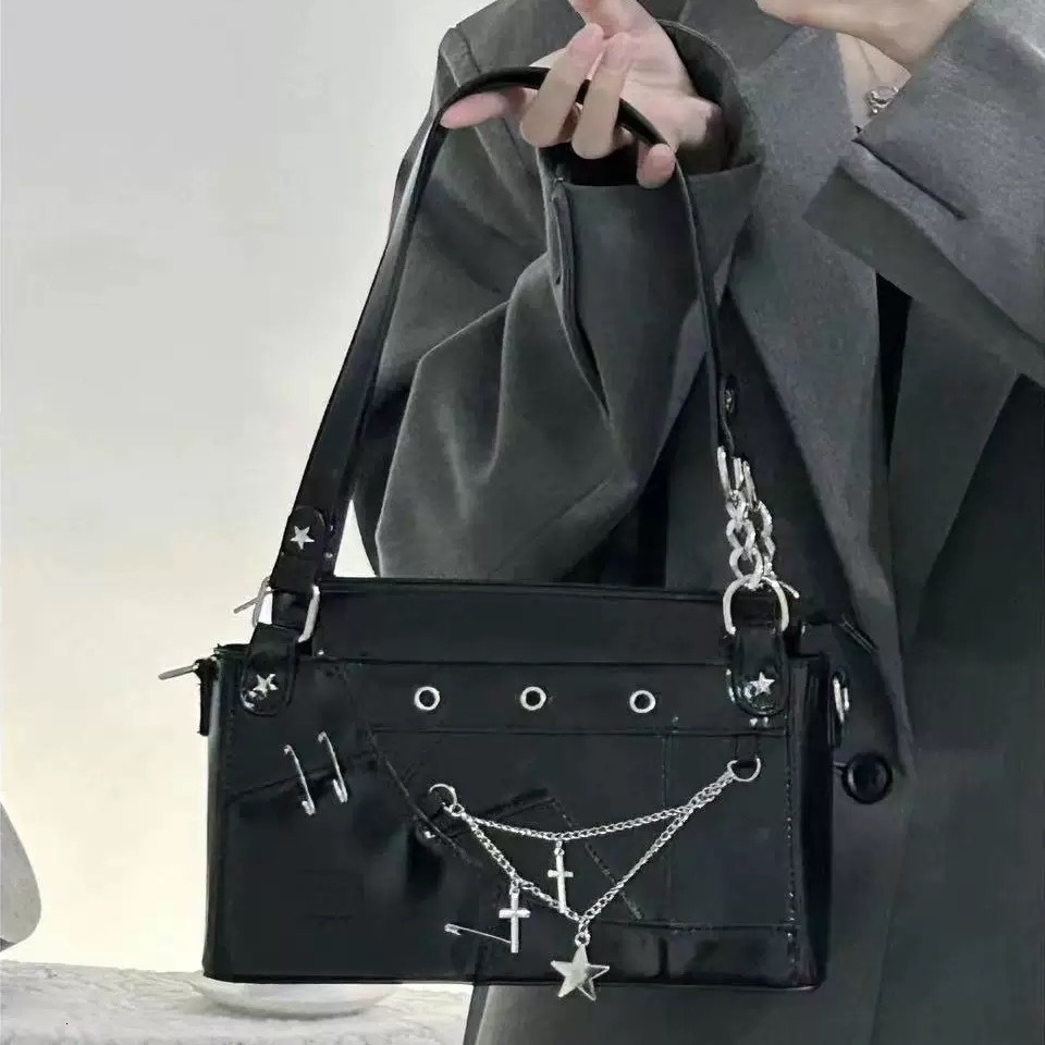 designer Japanese Style Niche Transparent Pain Bag Fashion New Y2K Commuter Bag Casual Chain Shoulder Crossbody Bag JK Uniform Bag