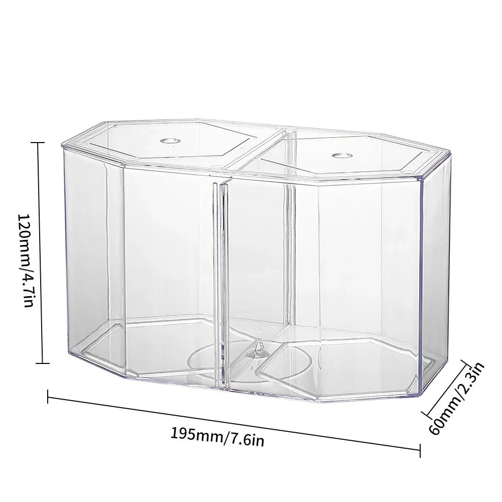 Transparent Acrylic Betta Fish Tank Double-grid Rhombus Guppy Aquarium Hatching and Breeding Isolation Box 250530