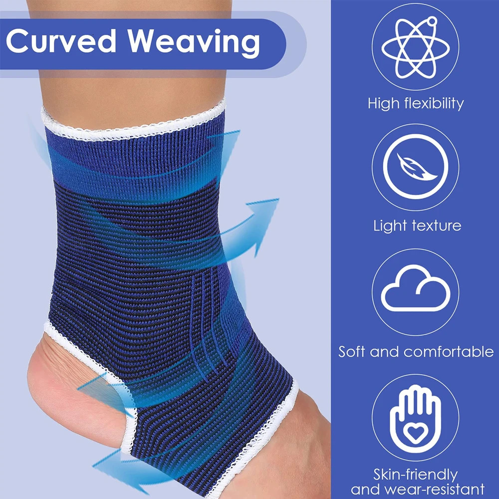 1 Pair Super Soft Ankle Support Protection Gym Running Foot Bandage Elastic Brace Guard Sport Fitness 250530