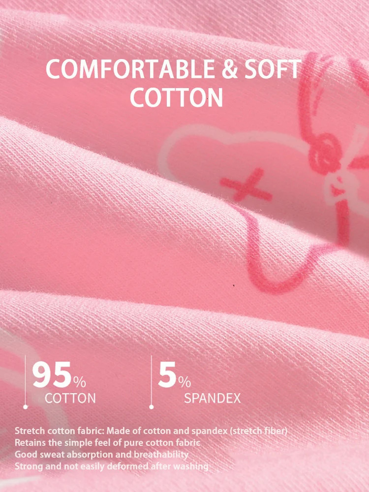 Mens Underwear Boxer BriefsCotton Stretch Breathable MoistureWicking Underpants Man PantiesPink Cartoon Printed L4XL 250526