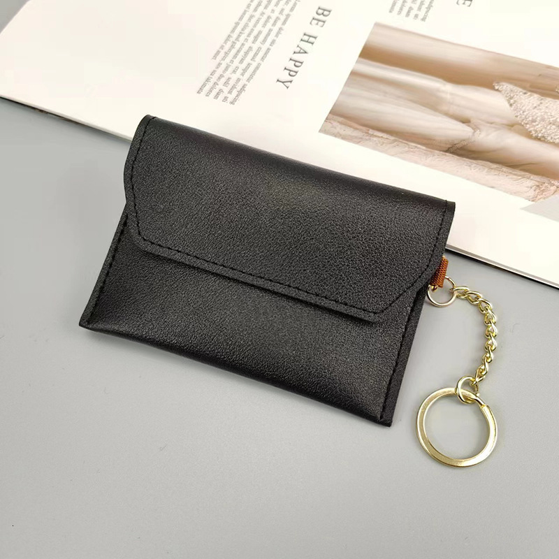 Cross border thin buckle simple women s coin wallet bank card clip coin fashion wallet fashion designer fashionable women s handbag wallet