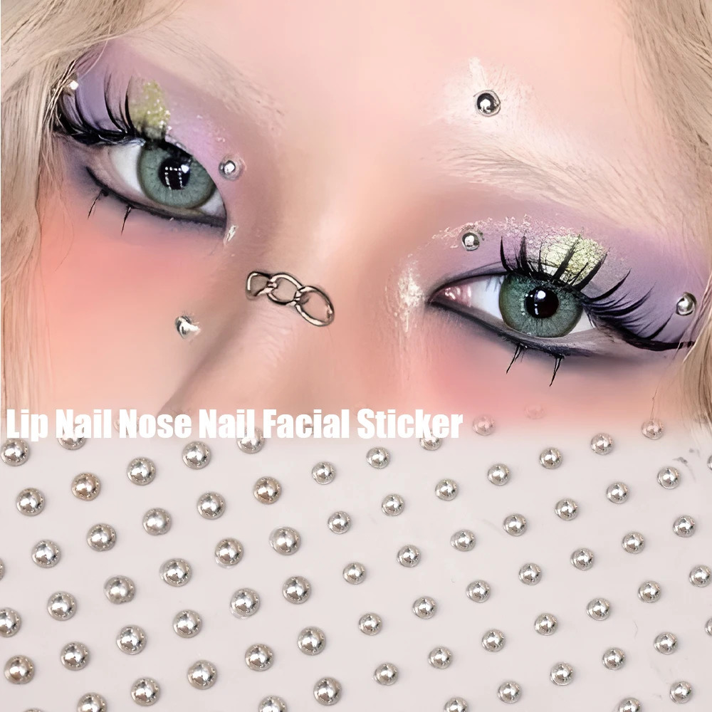 180 PC Non Piercing Lip Nails Sticker Selfadhesive Waterproof Reusable Fake Lip Nail Eyebrow Nose Ring Body Belly Button Jewelry 250530