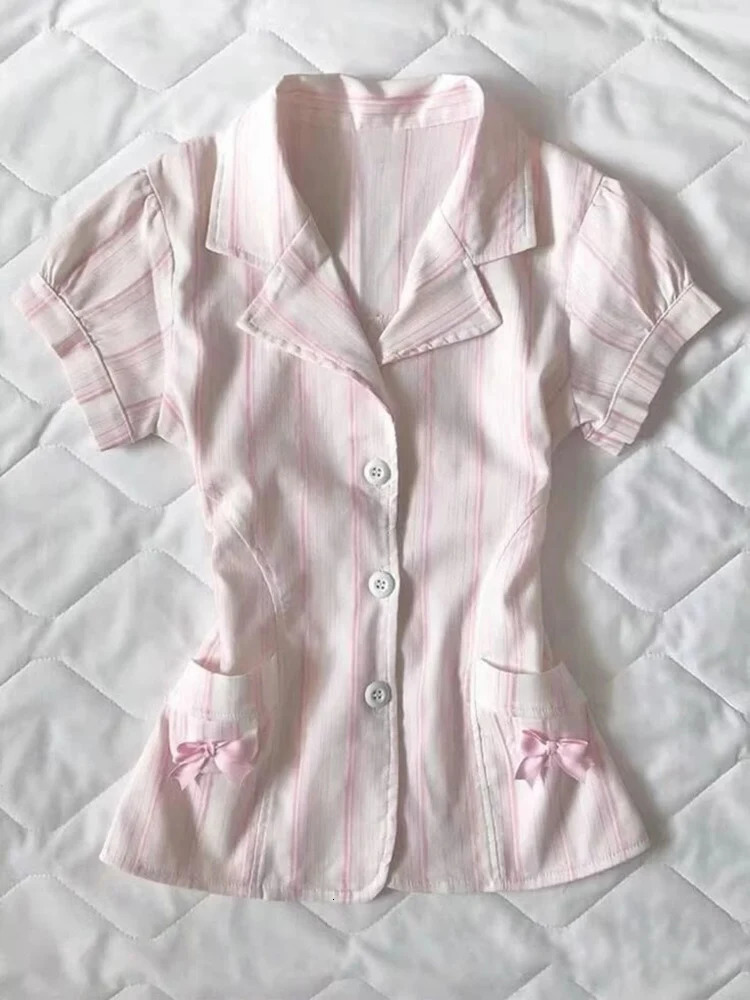 Sweet Vintage Classic Plaid Pattern Crop Tops Harajuku Maiden Woman Y2K Cute Shirts Baby Tee Slim Fairy Punk Clothing 250530