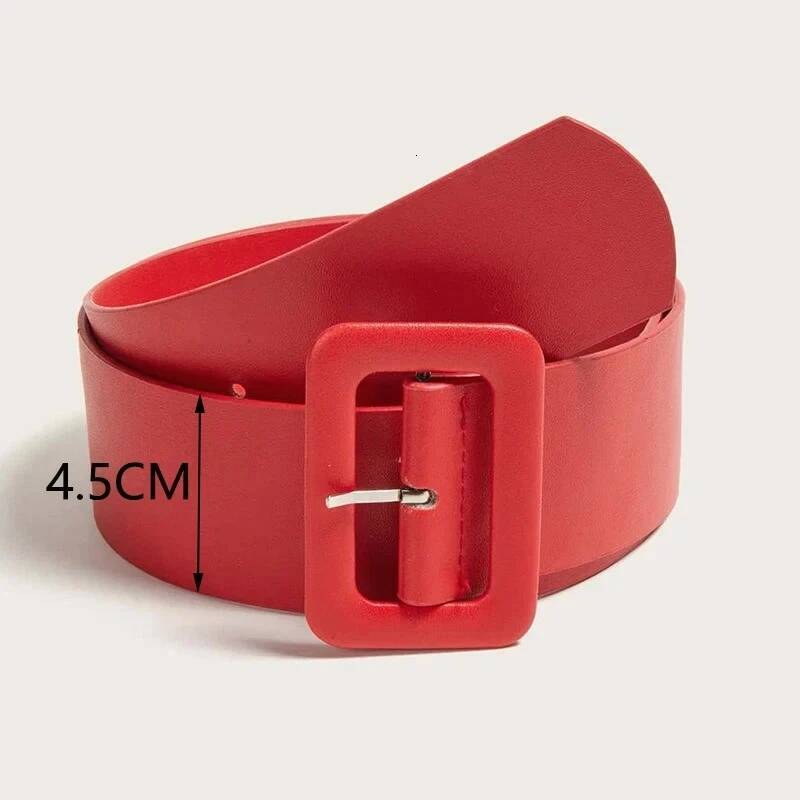 for Dress Simple Women's Wide PU Leather Fashion Designer Brand Belt Female Black PinkStrap DT167