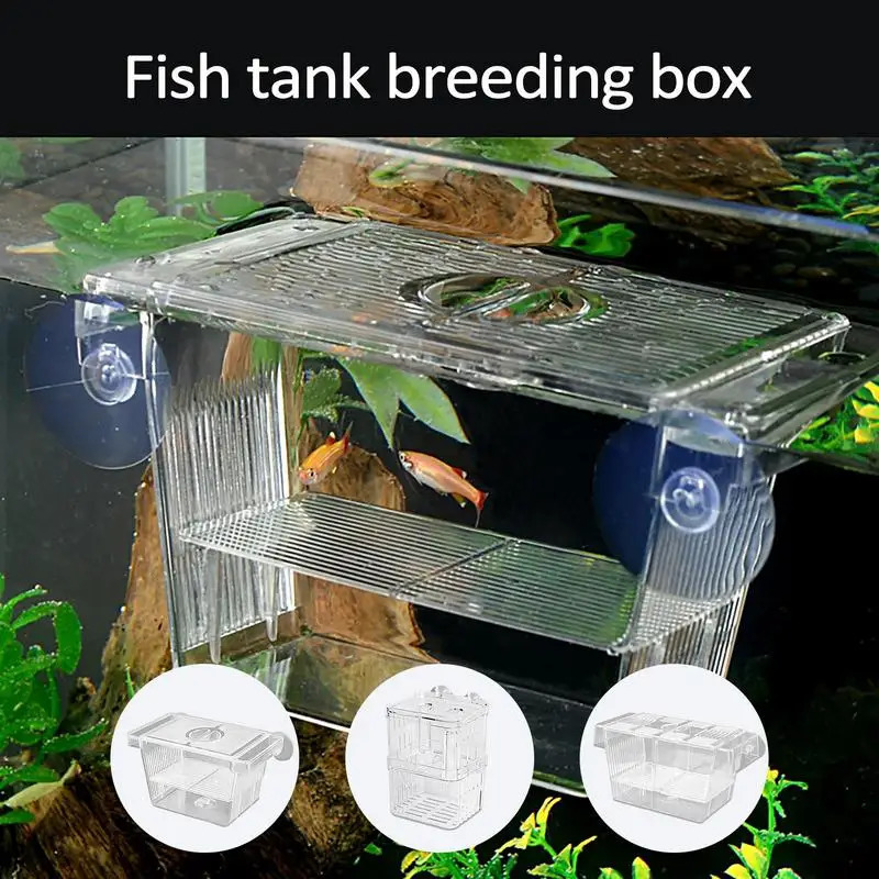 Aquarium Fish Incubator Breeding Box Fish Breeding Box Acrylic Hatchery Incubator Tank Seedling Reproduction Holder 250530