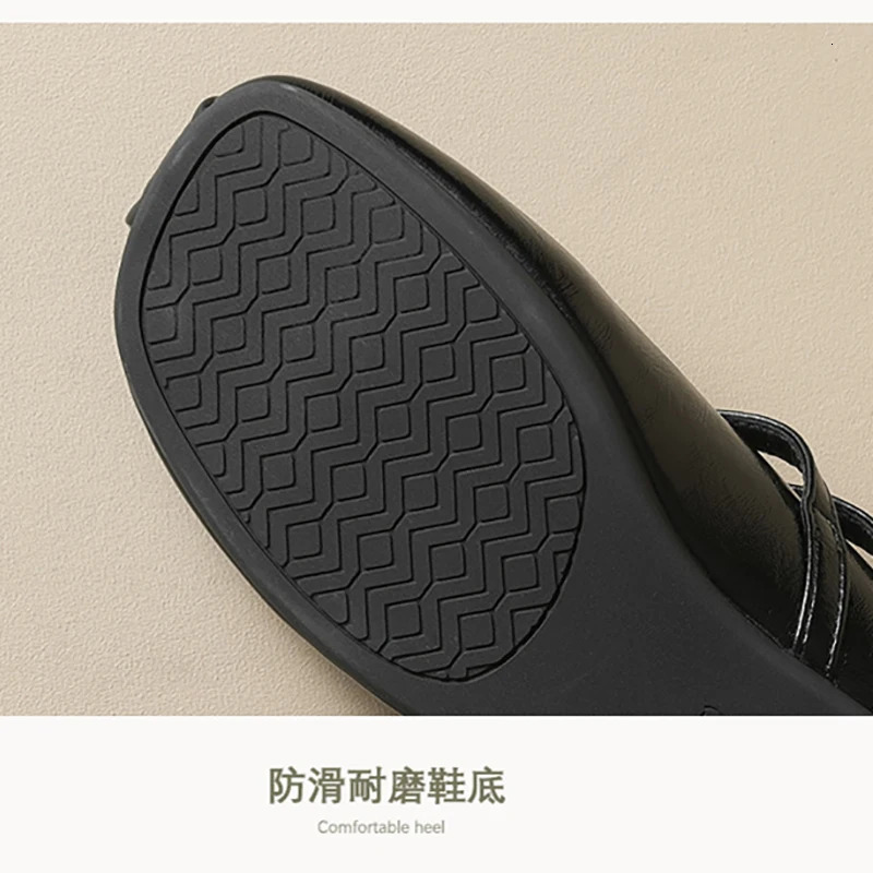 spring shoes Round toe Mary Jane shoes Ladies casual flat shoes Work boat shoes Large sizes 41-43 250528