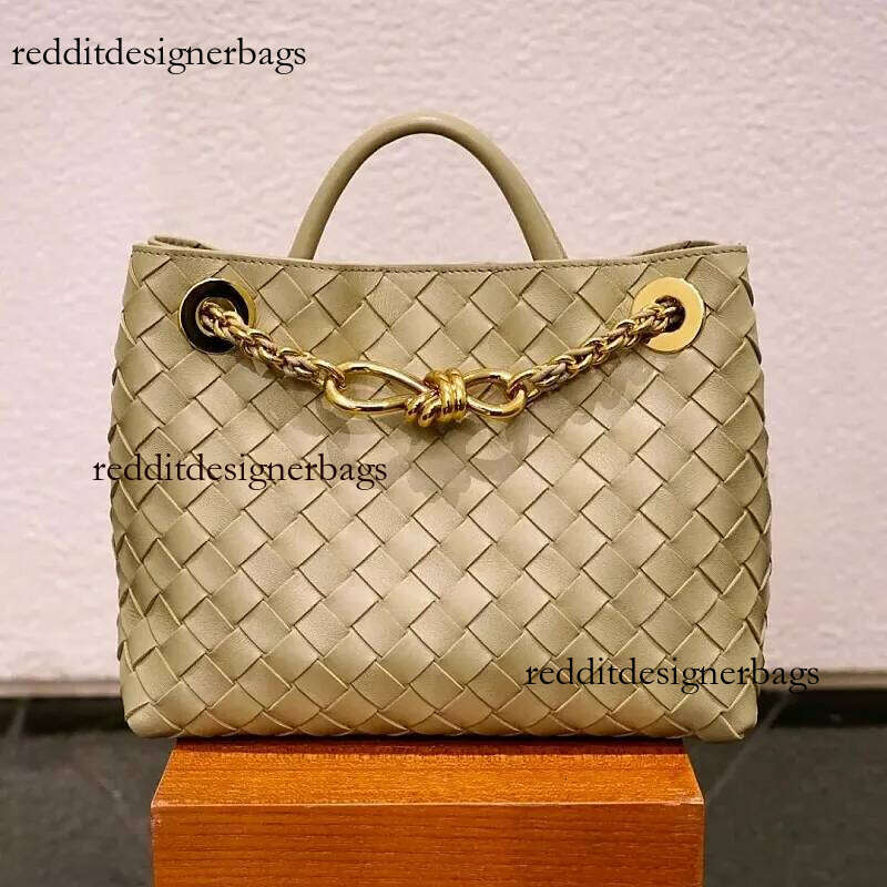 10A Mirror Quality Designer bag Large Andiame Women' Genuine Leather Weaving Handle Hand heepkin Chain Decorative Belt Box