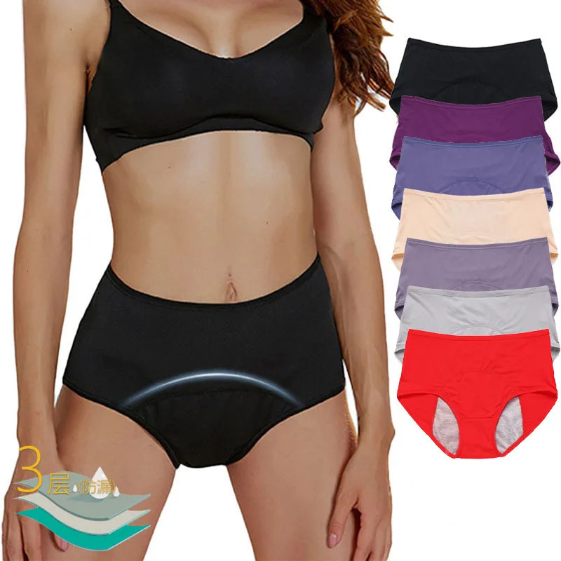 3PCS Leak Proof Menstrual Panties Period Physiological Pant Waterproof Briefs Plus Size period underwear 250526
