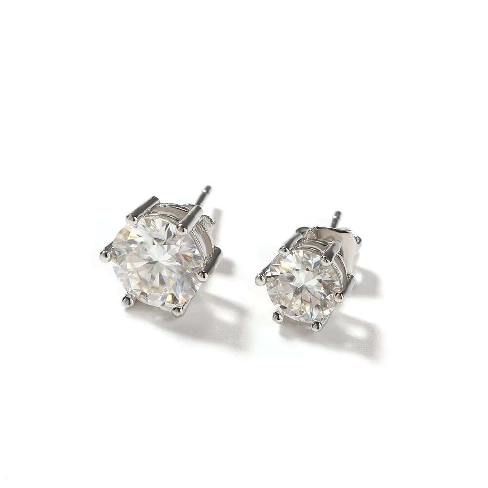 Earrings Silver 925 Sterling Women Moissanite Hip Hop Jewelry Silver Stud Earrings Fashion Earrings 2025 Moissanite Jewelry