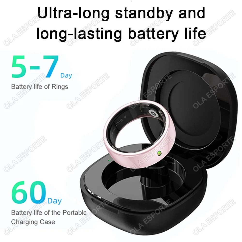 For NFC Smart Ring with Charging Case for Men WomenHealth and Sleep Monitor5 ATM WaterproofMulti-sport Modes Smartring 250526