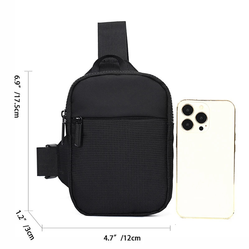 Mini Chest Bag for Men Women Casual Sling Shoulder Crossbody Pack Nylon Waterproof for Outdoor Running Cycling Travel Phone Bags 250528