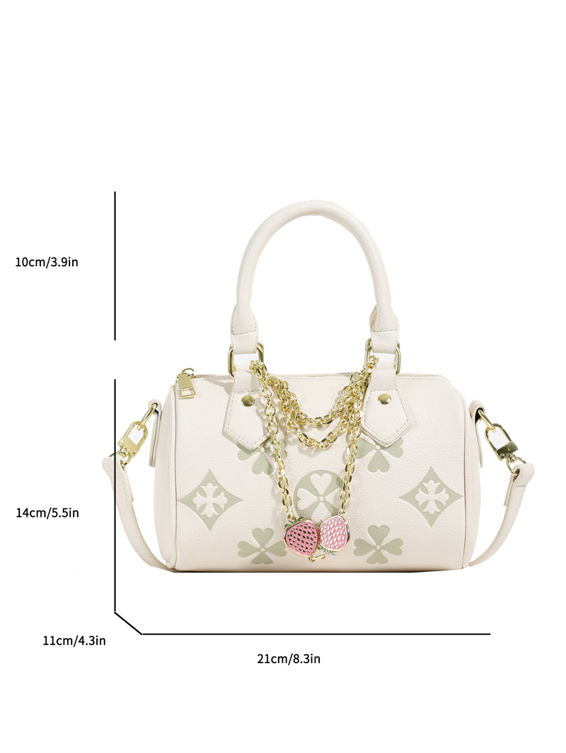 free shipping designer shoulder bags fashionable Versatile bag chain barrel-shaped bag for woman black white pink