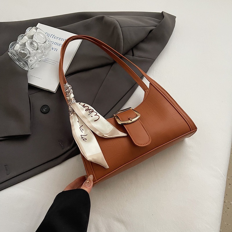 Free Shipping Scarf Retro Versatile Handbag High-end Shopping Bag For Women 2025 Spring Summer New Single Designer Shoulder Underarm Bag Casual Cresce