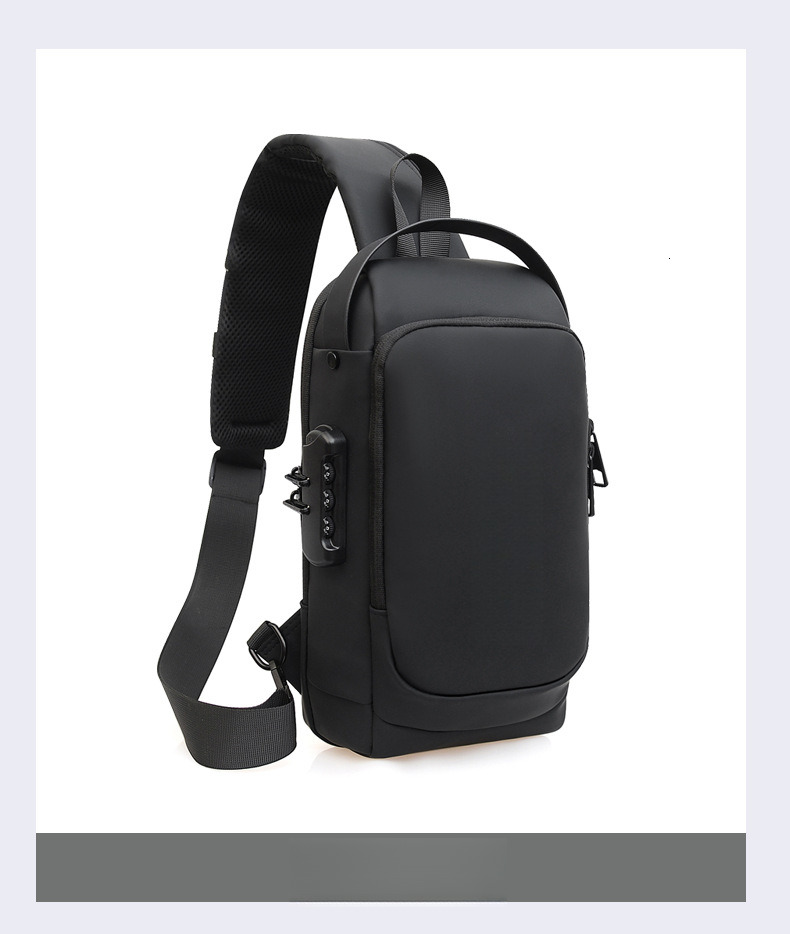 Top brand free designer bag men's chest bag 2025 password lock anti-theft leisure outdoor running travel waist bag one shoulder off-road sports n