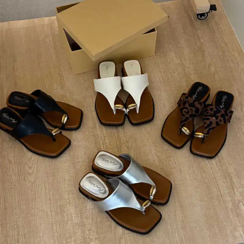 Platform Wedges Heel Clip Toe Women Slippers Concise Dress Street Style Slides Summer Ladies Outdoor Sandalias 250528