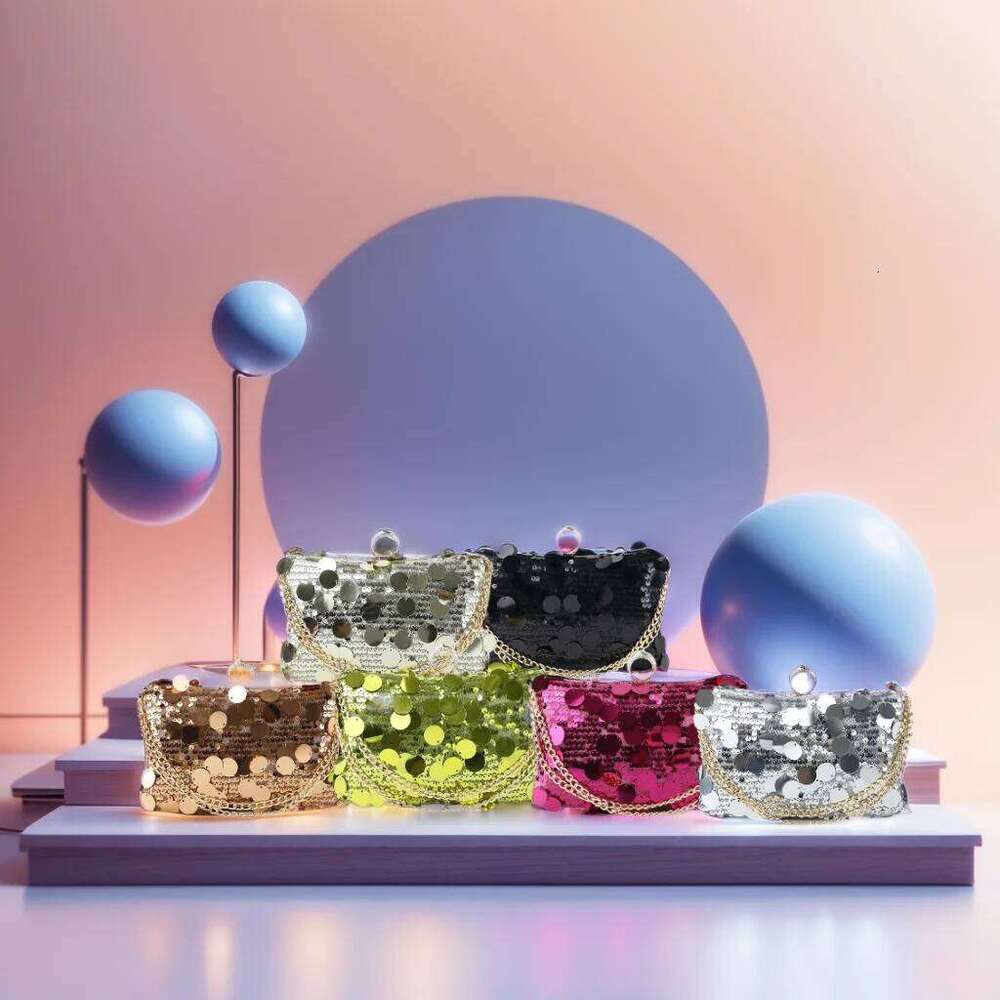 Glamorous Evening Clutch Bag Women - Stylish Party Purse With Round Sequins, Perfect For Weddings, Proms & Formal Events