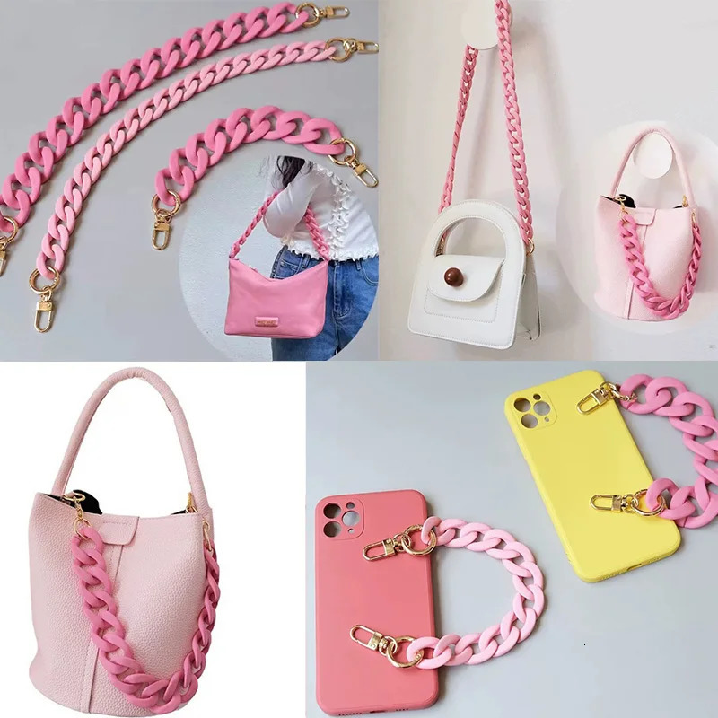 Chain Fashion Womens Handbag Accessories Acrylic Resin Frosted Watch Strap Clutch Shoulder Bag DIY 45cm120cm 250530