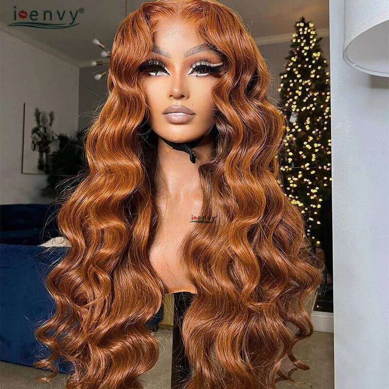 13x6 Ginger Blonde Pre Pluck Body Wave Colored Red 13X4 Hd Frontal Human Hair Bury Lace Front Wigs