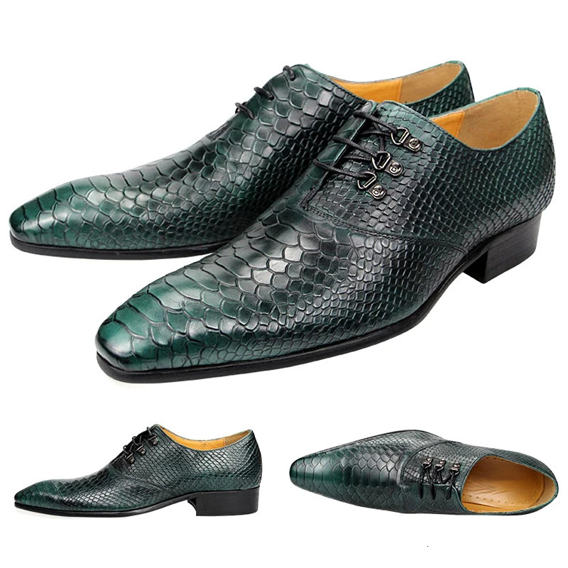 Genuine Leather Shoes for Mens Fashion Handmade Printing Wedding Evening Dress High Quality Oxfords Gift 250526