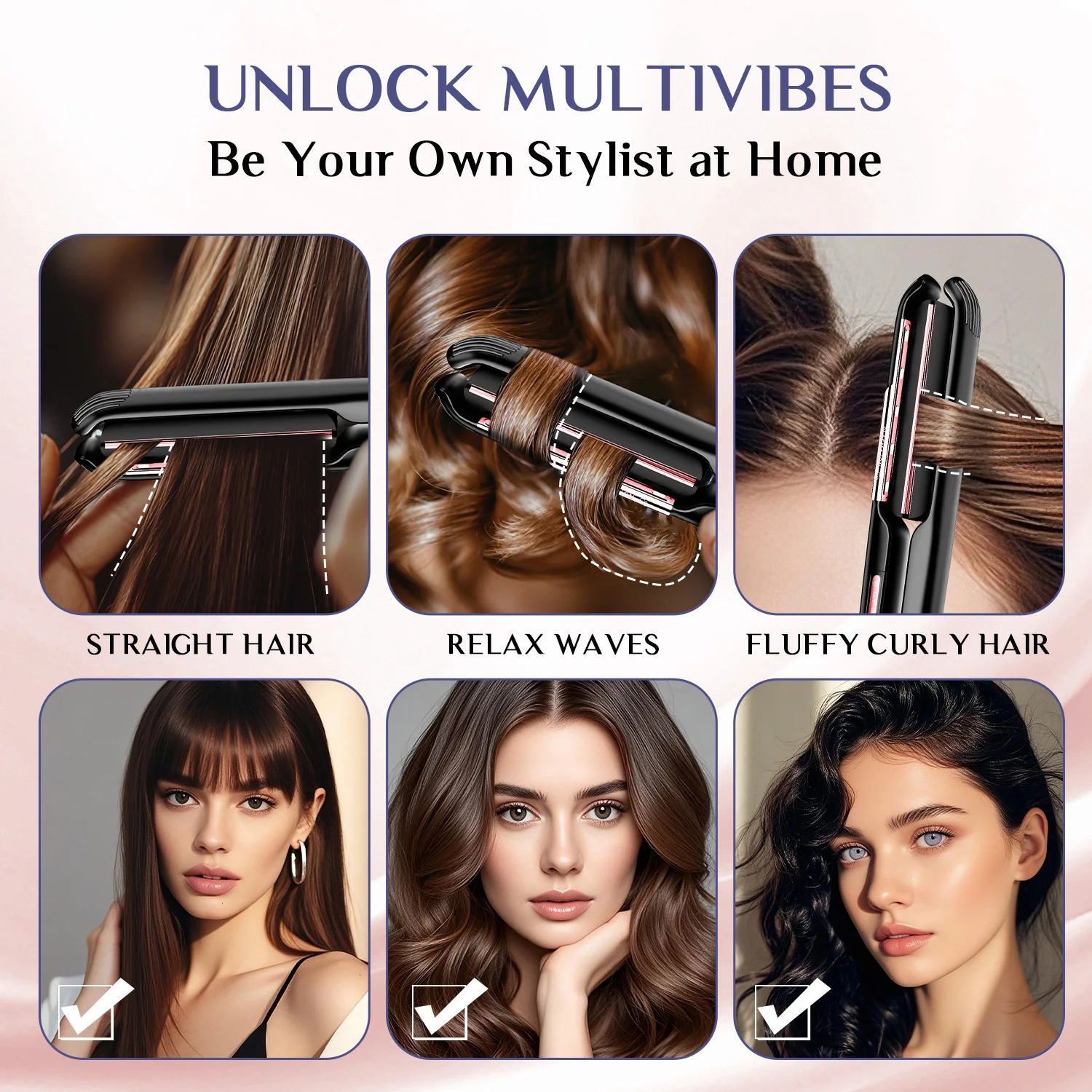 Hair Straighteners Air Suspended Plates for Hair Care and Professional Insulation Ceramic Plates Salon Hair Styling Tools 250529