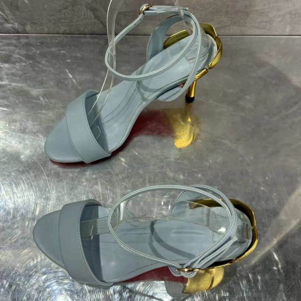 One-Strap Heels 2025 Spring New Women's Shoes Open-Toe Stiletto Round-Toe Plus Size High Heel Sandals