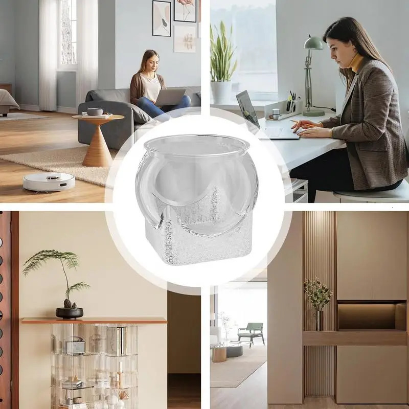 Clear Transparent Round Fish Tank Aquarium Micro-landscape Resistant Falling Desktop Ecologicals Transparent fish tank 250530