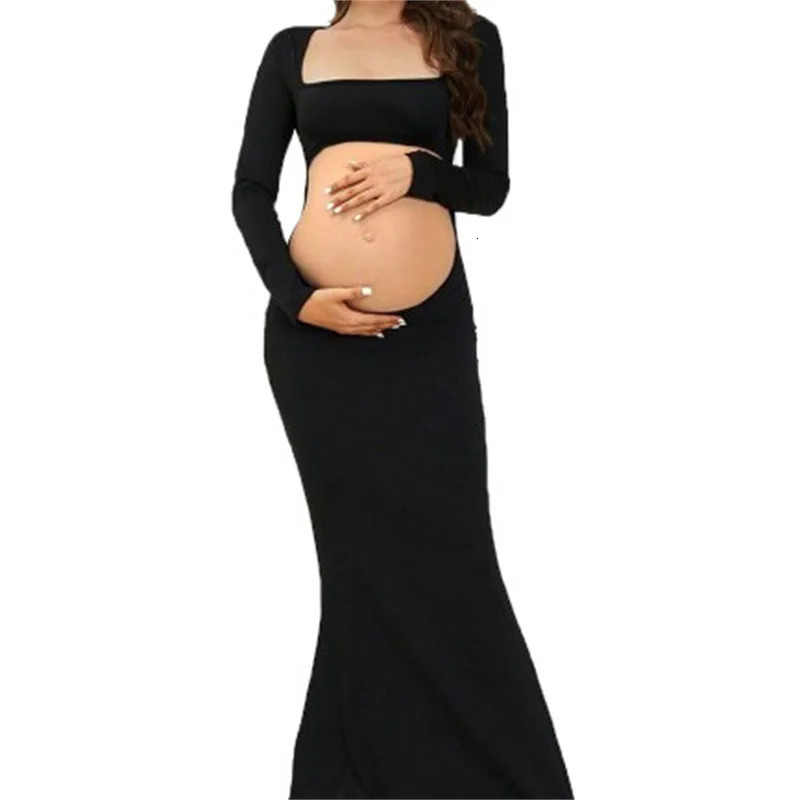 Maternity Dresses Poshoot Clothing Stretch Sexy Dress Pregnant Womens Pography Props Fishtail Skirt Floor Length Skirt 250530