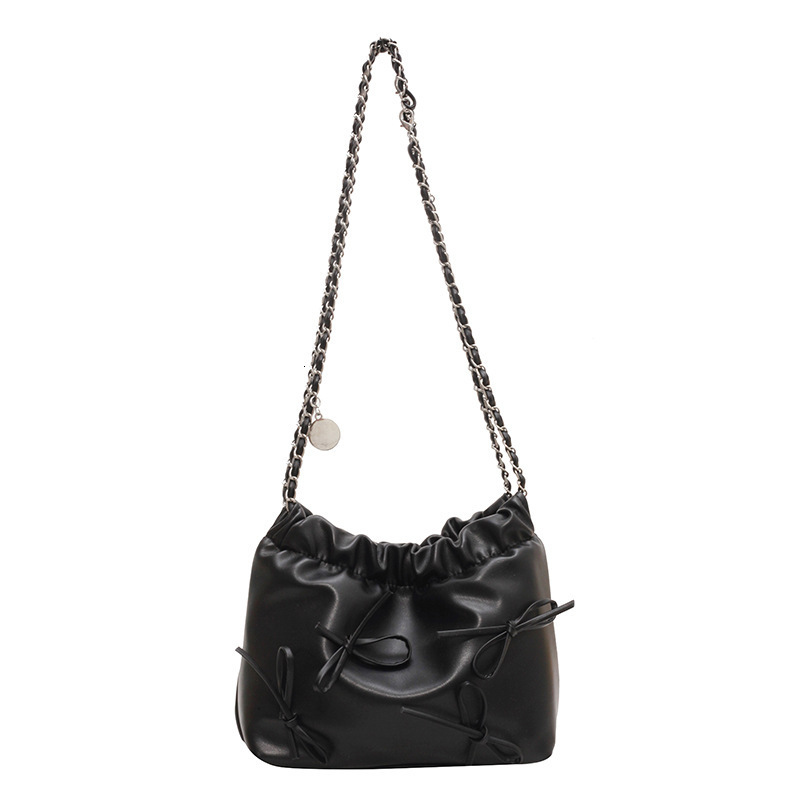 designer Trendy Niche Pleated Design Handbag for Women 2025 New Summer Simple Bucket Bag Fashion Crossbody Bag