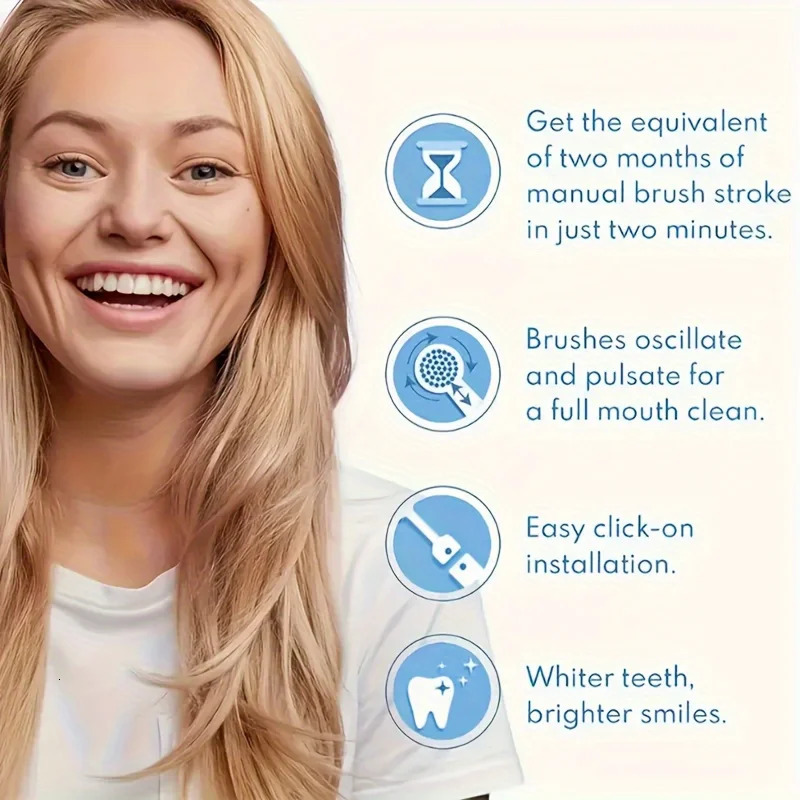 Electric Toothbrush Rotary Cleaning Teeth Brush Waterproof Electronic Tooth Brush With Timer USB Rechargeable Toothbrush 10 head 250528