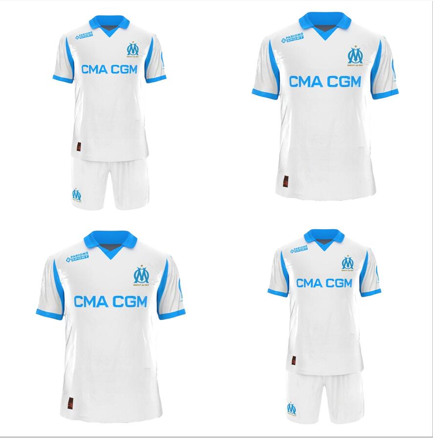 2025 26 maillot de foot MarseilleES Soccer jerseys OUNAHI harit 25 26 OM man KIDS football shirt hommes enfants NDIAYE MOUMBAGNA Mbemba Veretout SARR FANS player 666