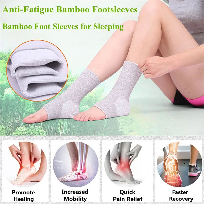 1 Pairs Bamboo Warm Foot Sleeve Fitness Ankle Pads Four Seasons Breathable Protection Support Wraps For Man Women 250530