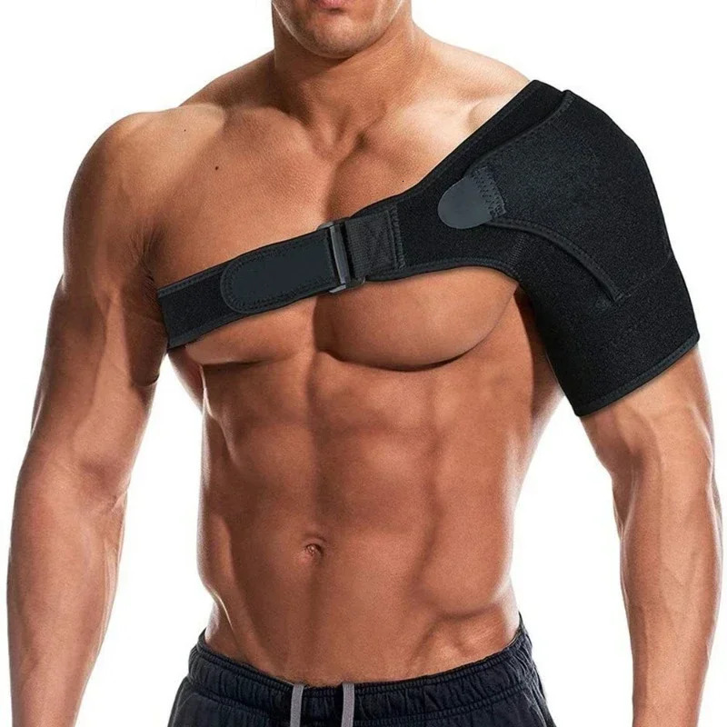 Adjustable Breathable Shoulder Support Brace Pad Sports Care Single Back Belt Band Strap Wrap Men Women Protective 250530