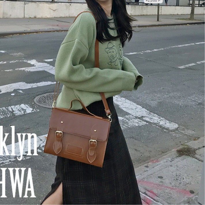 designer Korean Style Spring Summer New Single Shoulder Crossbody Bag Simple Large Capacity Elegant College Style Women's Handbag Retro Women