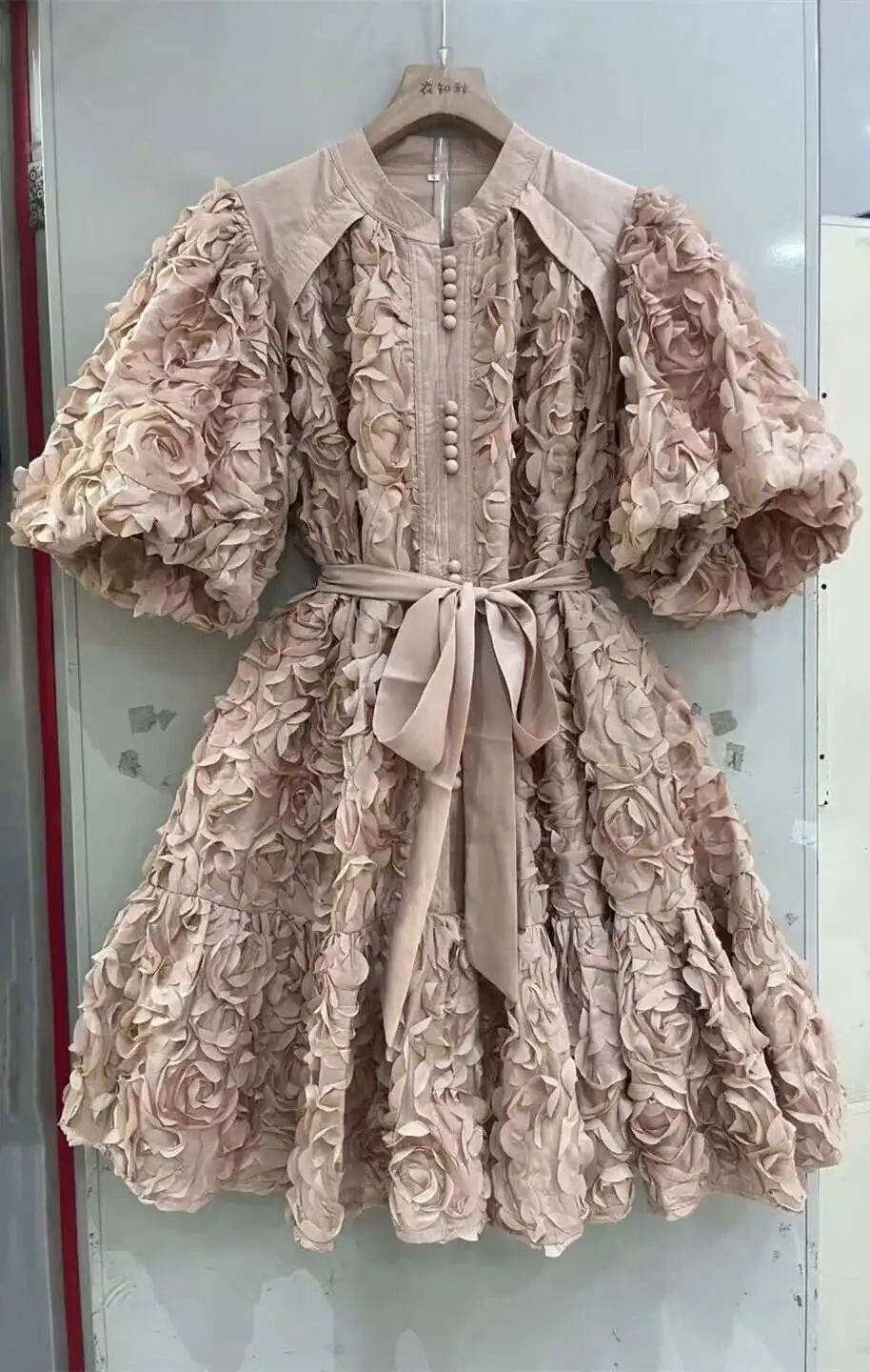 Women Dresses Summer Elegant Luxury 3D Flower Evening Dresses Women Summer Holiday Bubble Sleeve Party Prom Dress Formal Occasion 2025