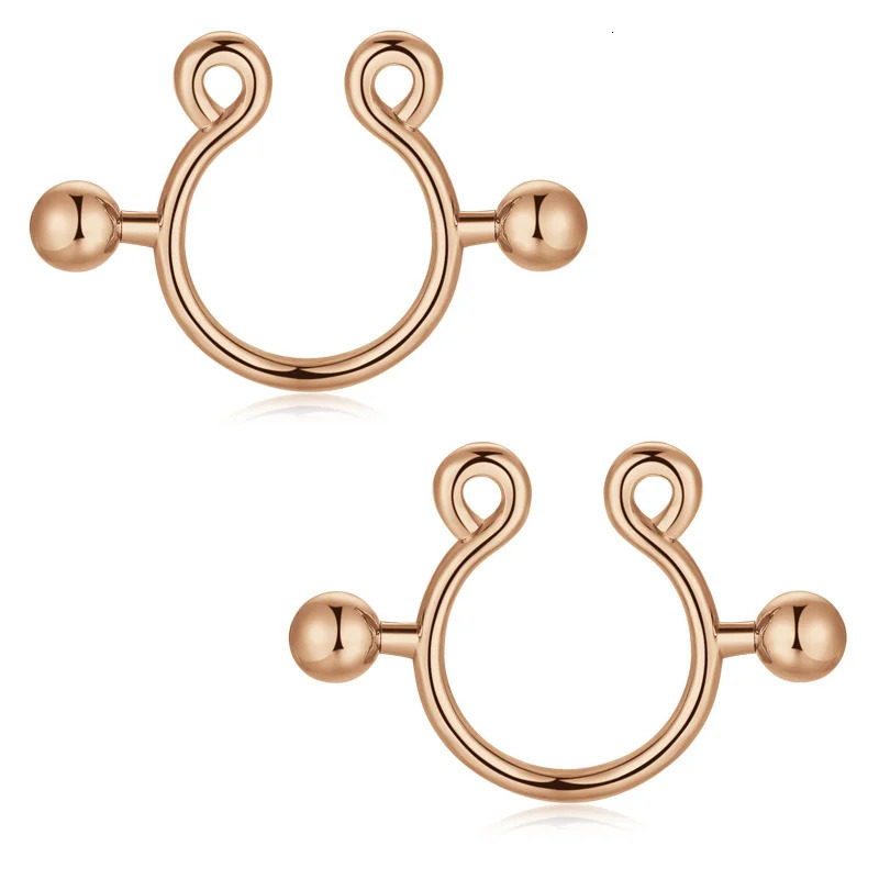 2 pcs and Comfortable 14G Stainless Steel Nipple Rings - Perfect for Enhancing Your Look and Adding a Touch of Sexiness 250526