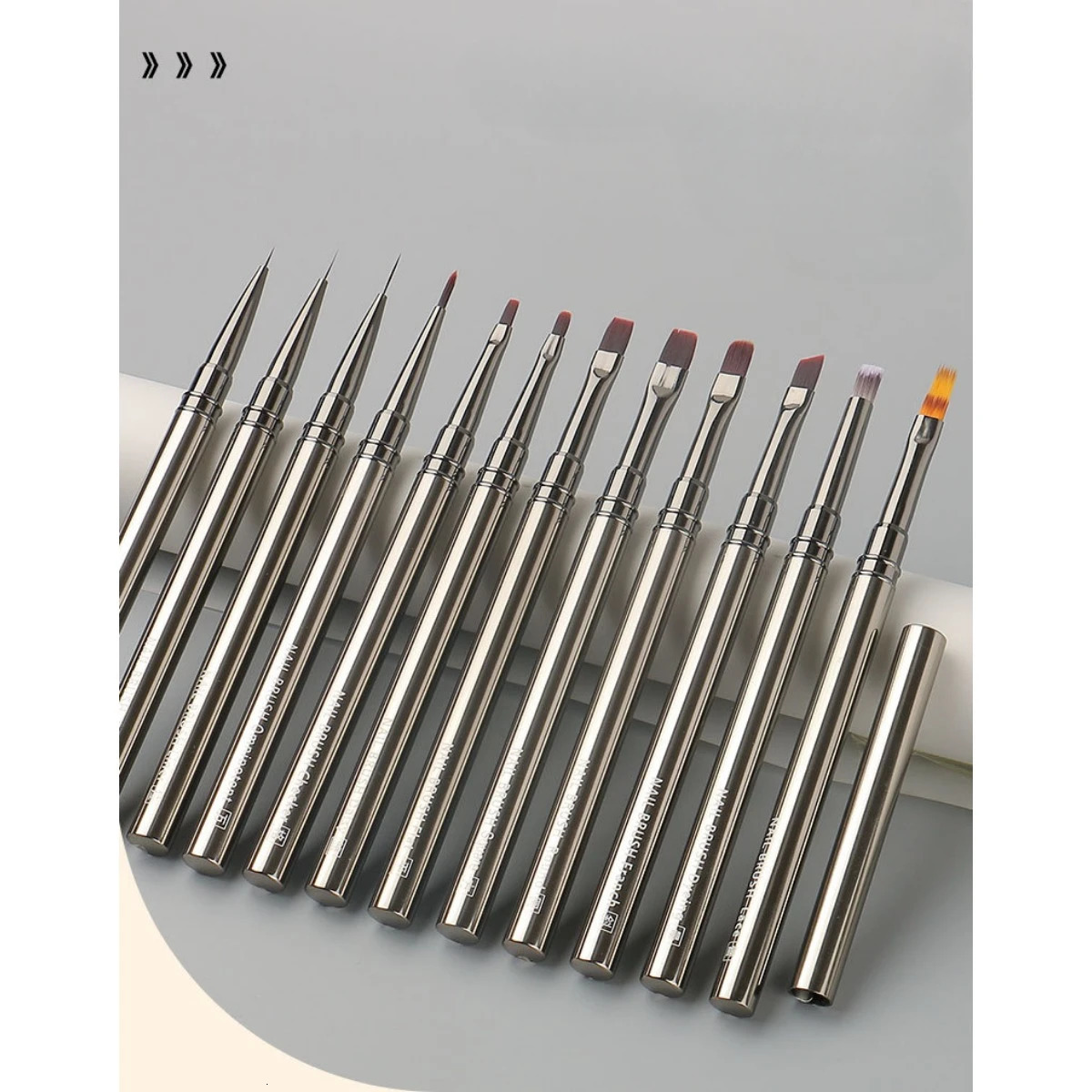 Metal Bar Nail Art Brush 12 PackLiner Brush for Long Lines Thin Details Fine Drawing Delicate ColoringSize as shown in the 250528