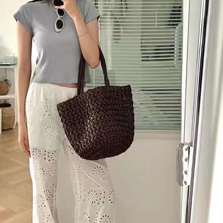Straw Beach Tote Summer New Fashion Trendy Versatile Raffia Handwoven Design Shoulder Tote Bag Trend Crossbody Bag