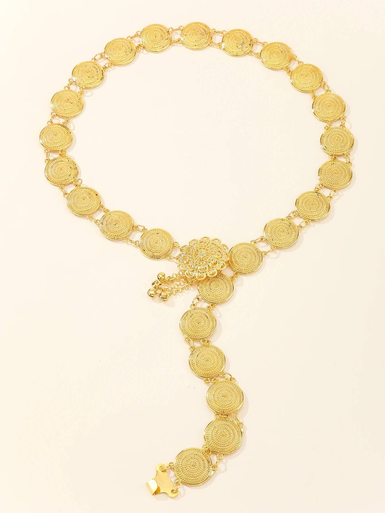 1PCS Metal Swirl Polka Dot Adjustable Bohemian Style Vintage Women's Belt is suitable for summer daily casual party gifting