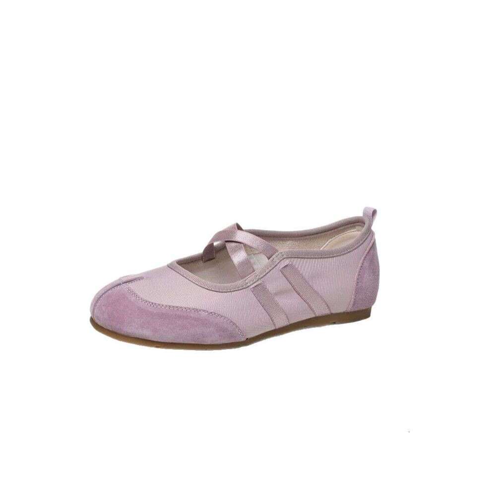 Korean Style Genuine Leather Mary Jane for Women 2025 Spring Summer New Ballet Shallow Mouth Soft Sole Versatile Fashion Single Shoes