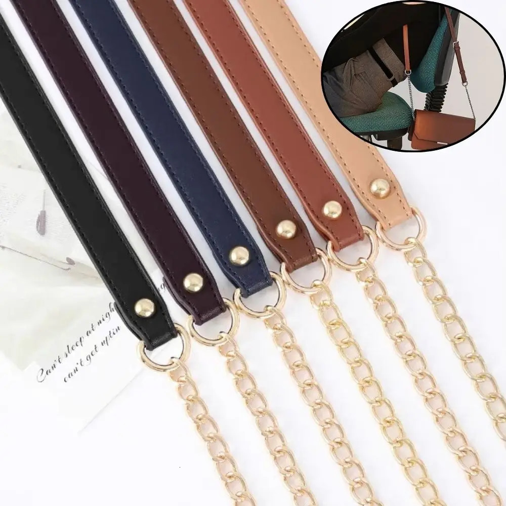 Women Bag Straps Bag Accessories Metal Bag Chain Shoulder Strap Handbag Metal Chain Durable Multi-colored With Leather Strap 250530