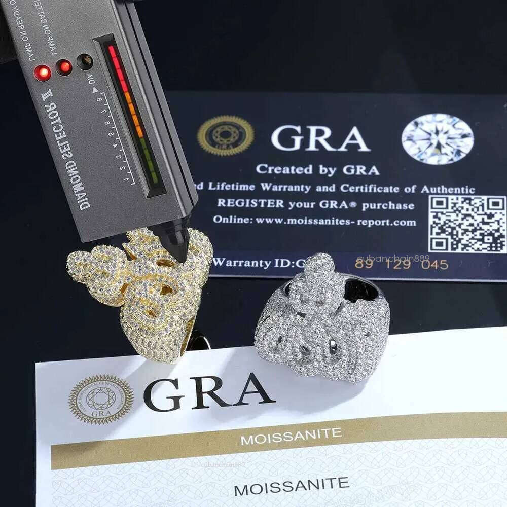 GRA Pass Tester Sterling Sier Hip Hop Jewelry New Style VVS Dia Moissanite Men Ring Allah