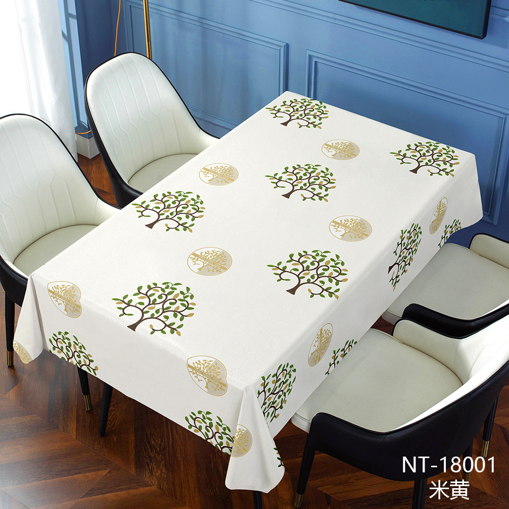 T0501 European hotel light luxury restaurant small fresh waterproof and oil-proof washable dust-proof non-slip home table cloth desk mat