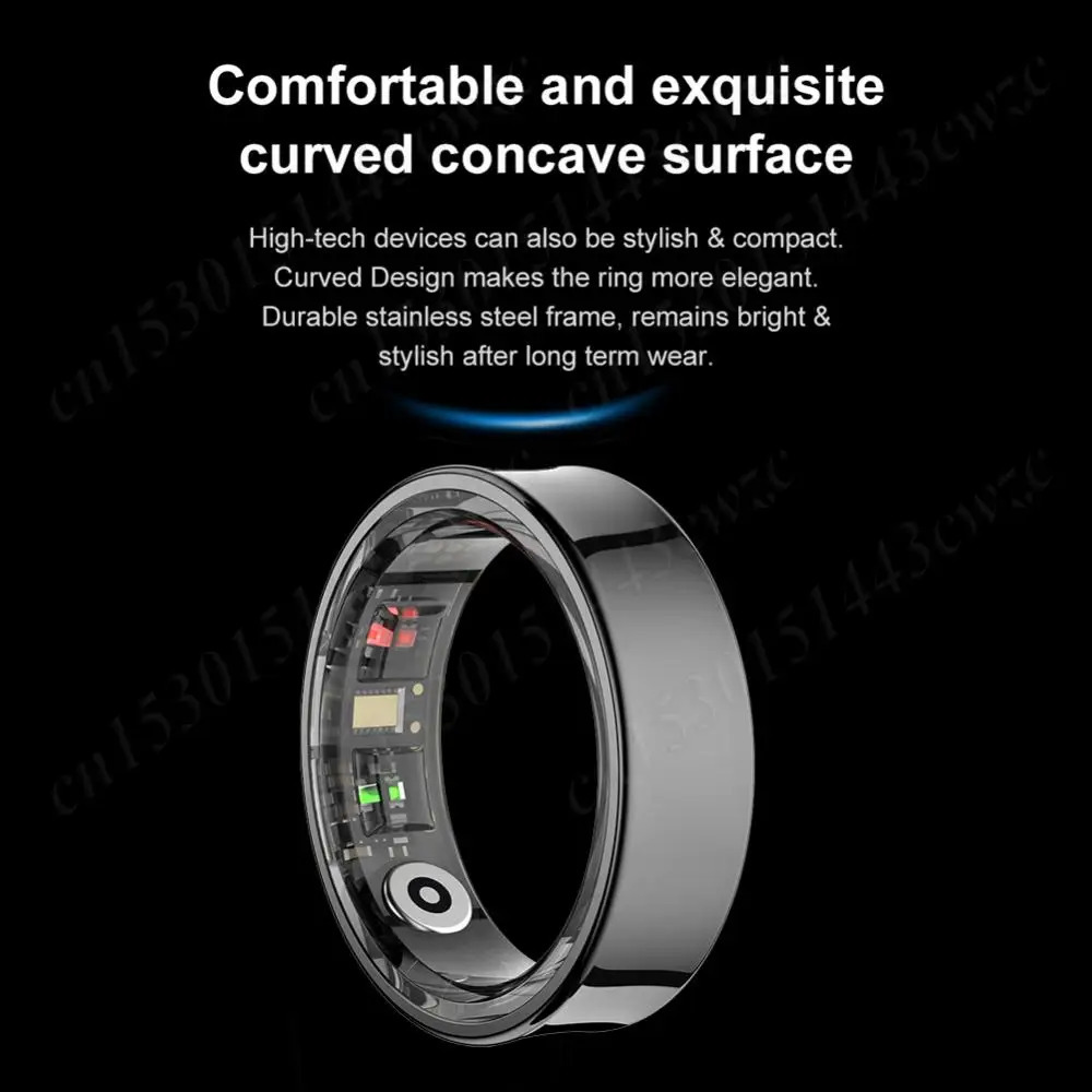 R09 Smart Ring Waterproof Men Women Body Temperature Health and Sleep Monitor w/ Charging Case for Phone 250526