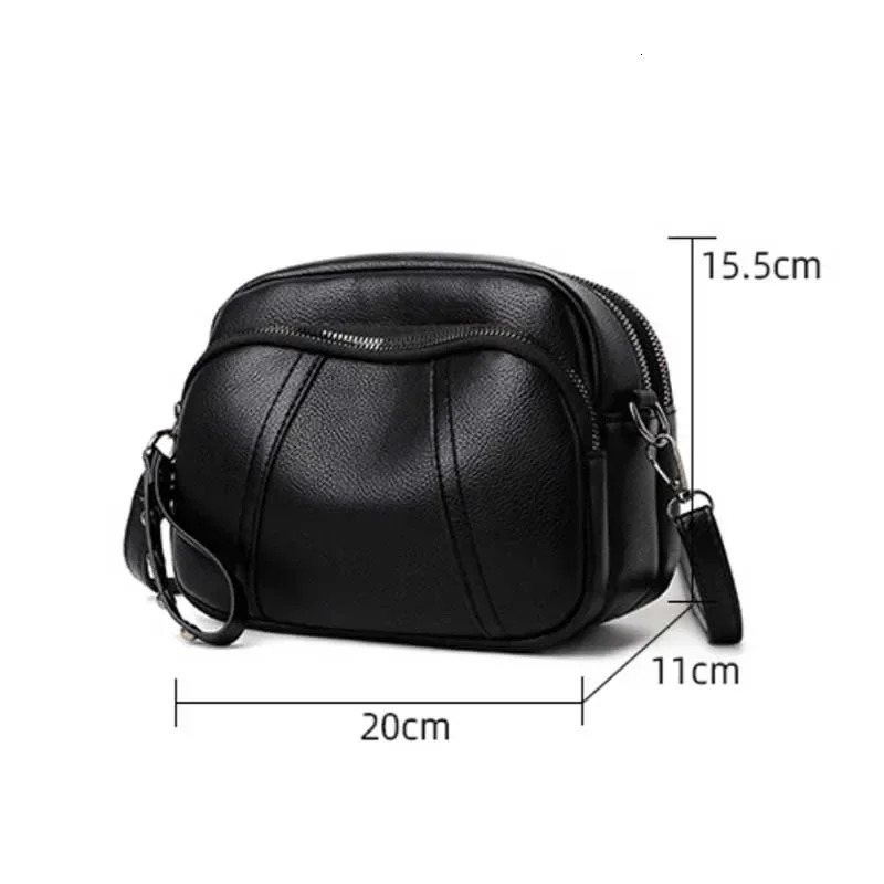 Solid Color Fashionable Rivet Zipper Womens Mobile Phone Bag Simple Soft Leather Shoulder Crossbody Small Square Bag Handbag 250530