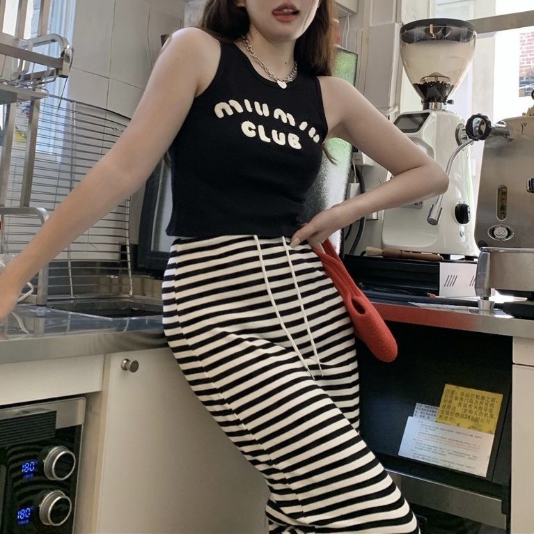 GC162 New design sense fashion temperament leisure contrast color striped tie rope versatile medium and long