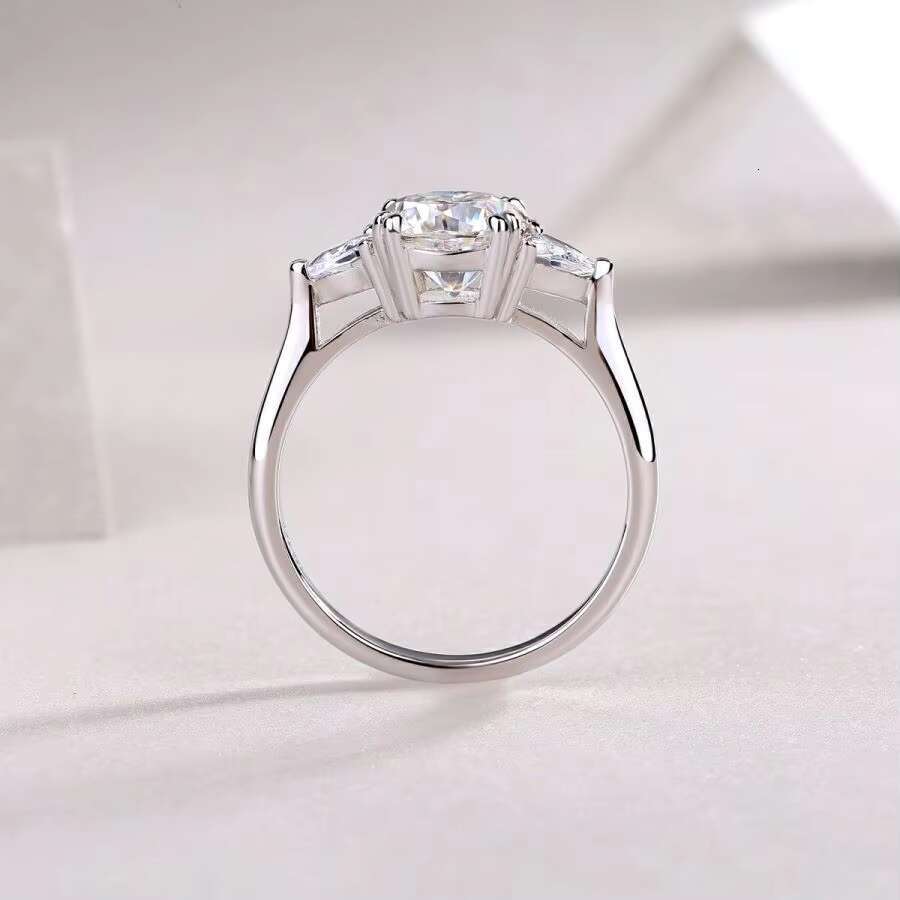 Latest D Color Cushion Cut 1.6 Ct Moissanite Ring in S925 Silver Plated with 18K White Gold - Wedding Jewelry Gift